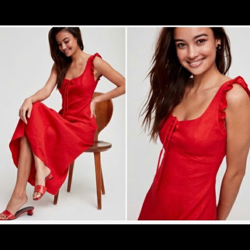 Wilfred red Linen dress